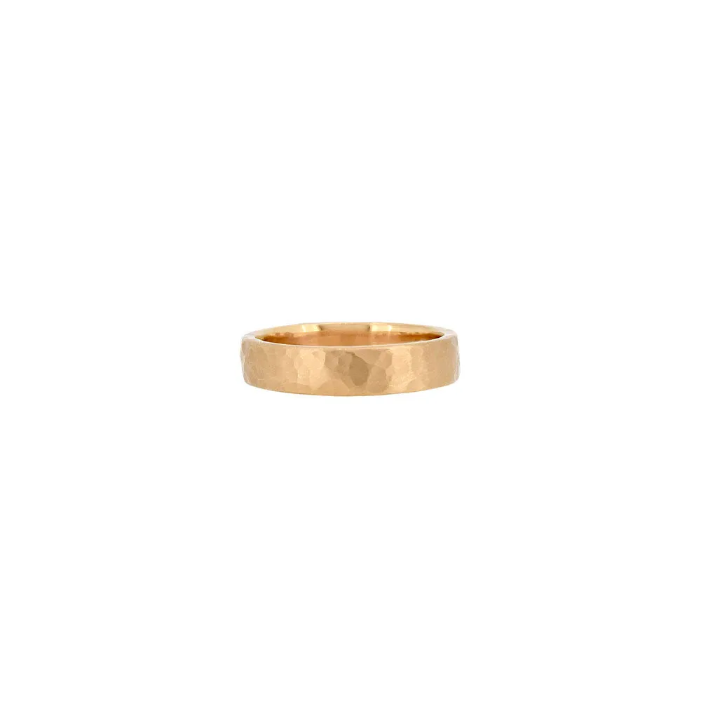 18 Karat Rosé Gold Hammered Ring