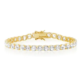 5MM ROUND CZ TENNIS BRACELET, GOLD