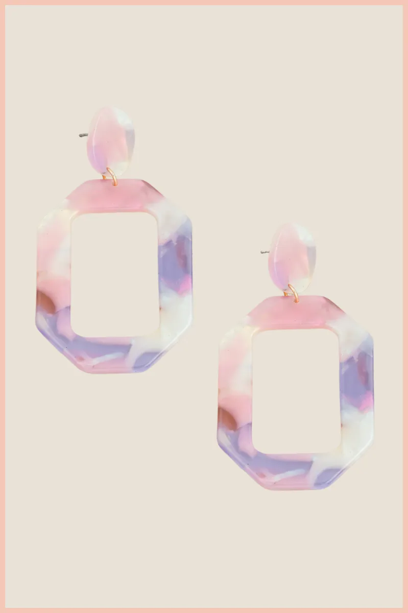 Acetate Marble Earrings