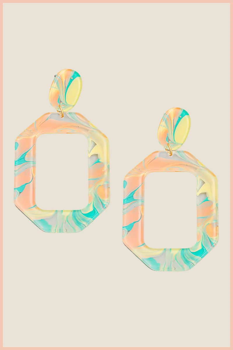Acetate Marble Earrings