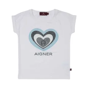 Aigner Kids Girl's White T-Shirt