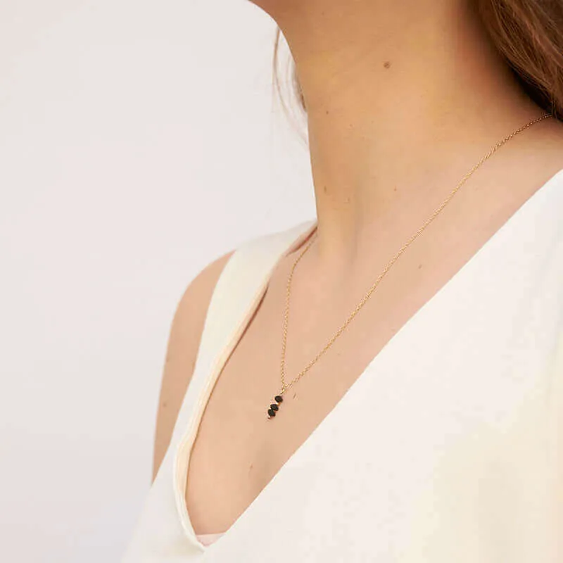 ANNA BEAD DROP PENDANT NECKLACE