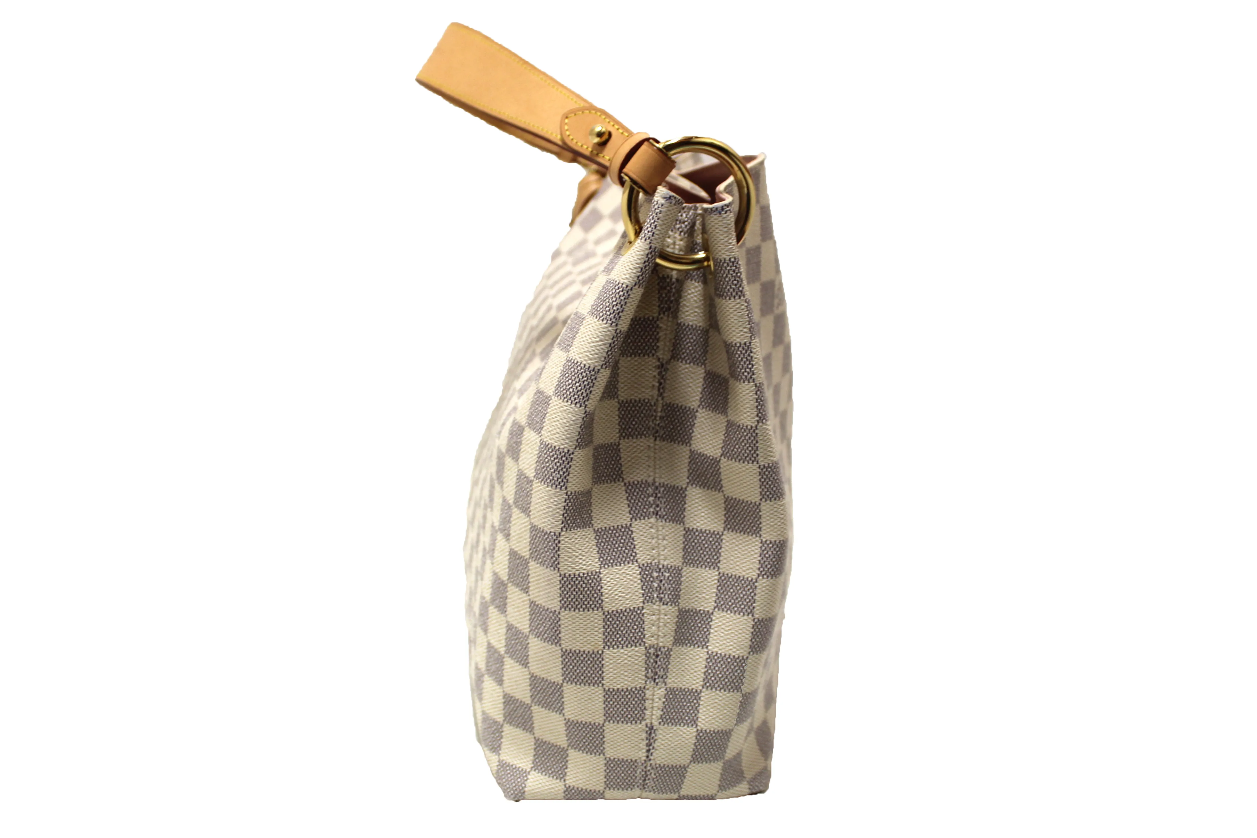 Authentic Louis Vuitton Damier Azur Graceful PM Hobo Shoulder Bag