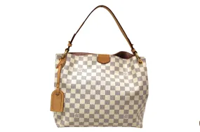 Authentic Louis Vuitton Damier Azur Graceful PM Hobo Shoulder Bag