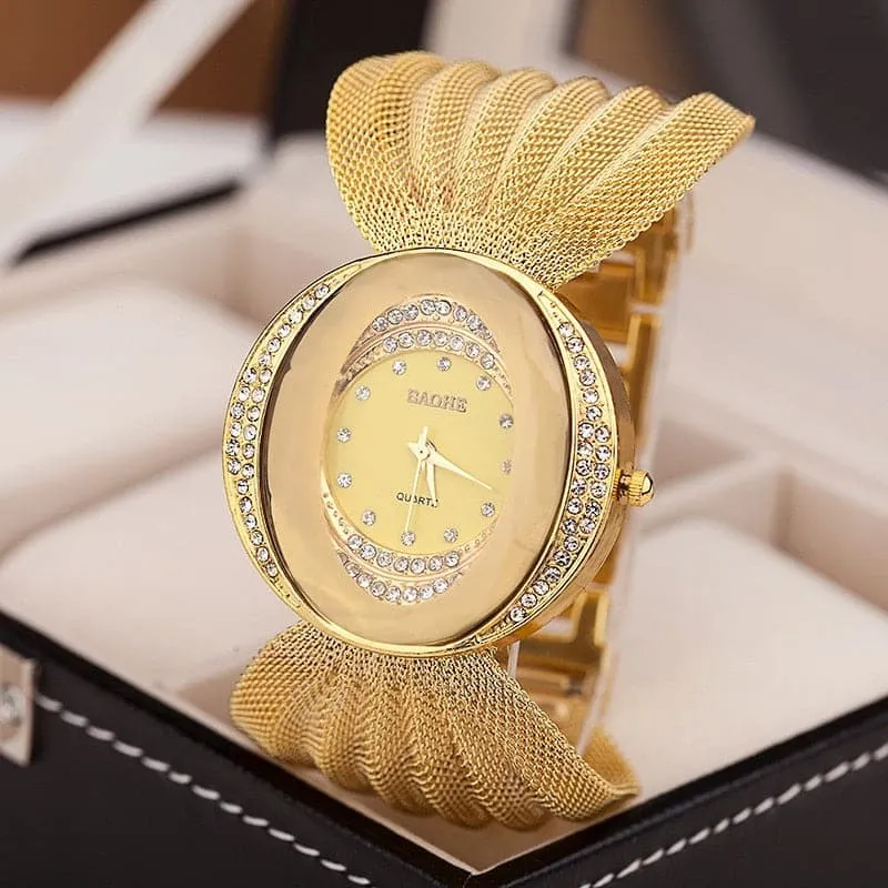 BAOHE Women's Fine Fashion Premium Quality Luxury Style Silver Tone Bracelet Watch
