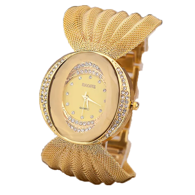 BAOHE Women's Fine Fashion Premium Quality Luxury Style Silver Tone Bracelet Watch
