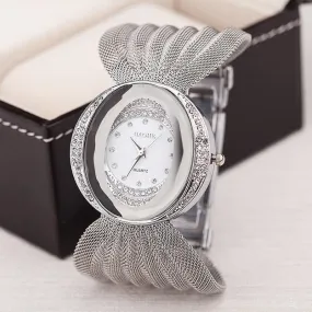 BAOHE Women's Fine Fashion Premium Quality Luxury Style Silver Tone Bracelet Watch