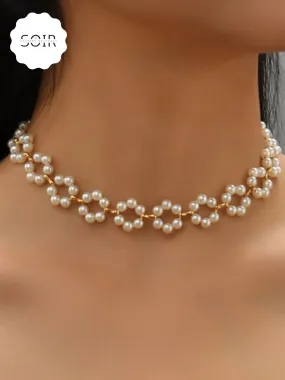 Blooming Pearl Clavicle Chain