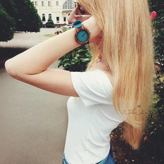 BOBO BIRD Men's & Women's Luxury Style Fashion Genuine Leather Strap Wooden Watch