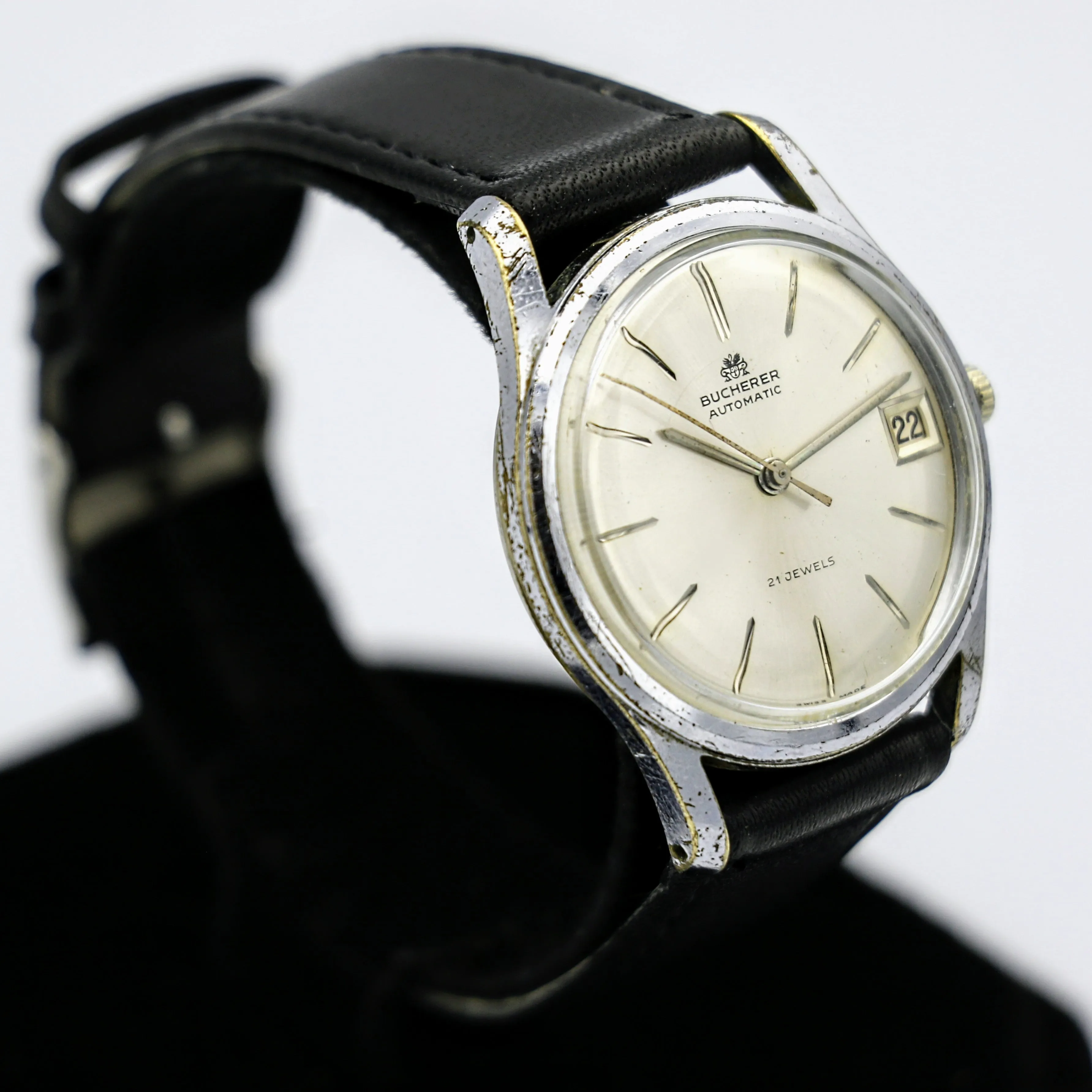 BUCHERER Automatic Watch 21 Jewels 4 ADJs Swiss Wristwatch