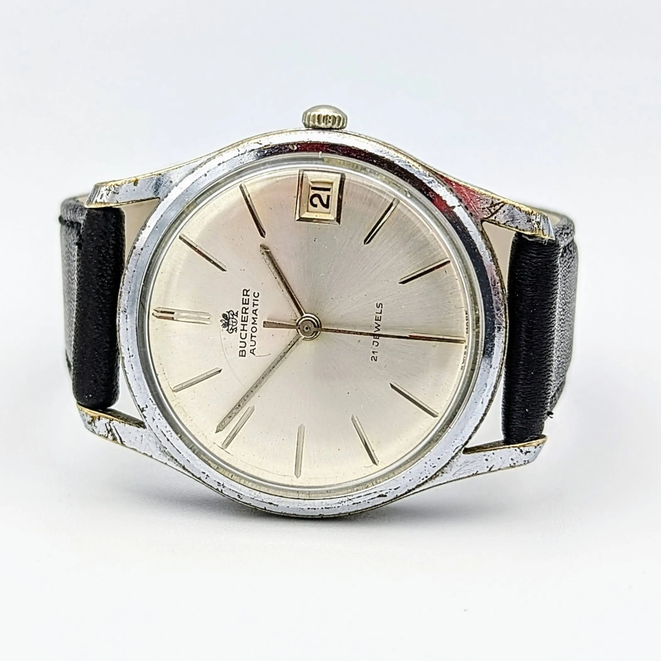 BUCHERER Automatic Watch 21 Jewels 4 ADJs Swiss Wristwatch