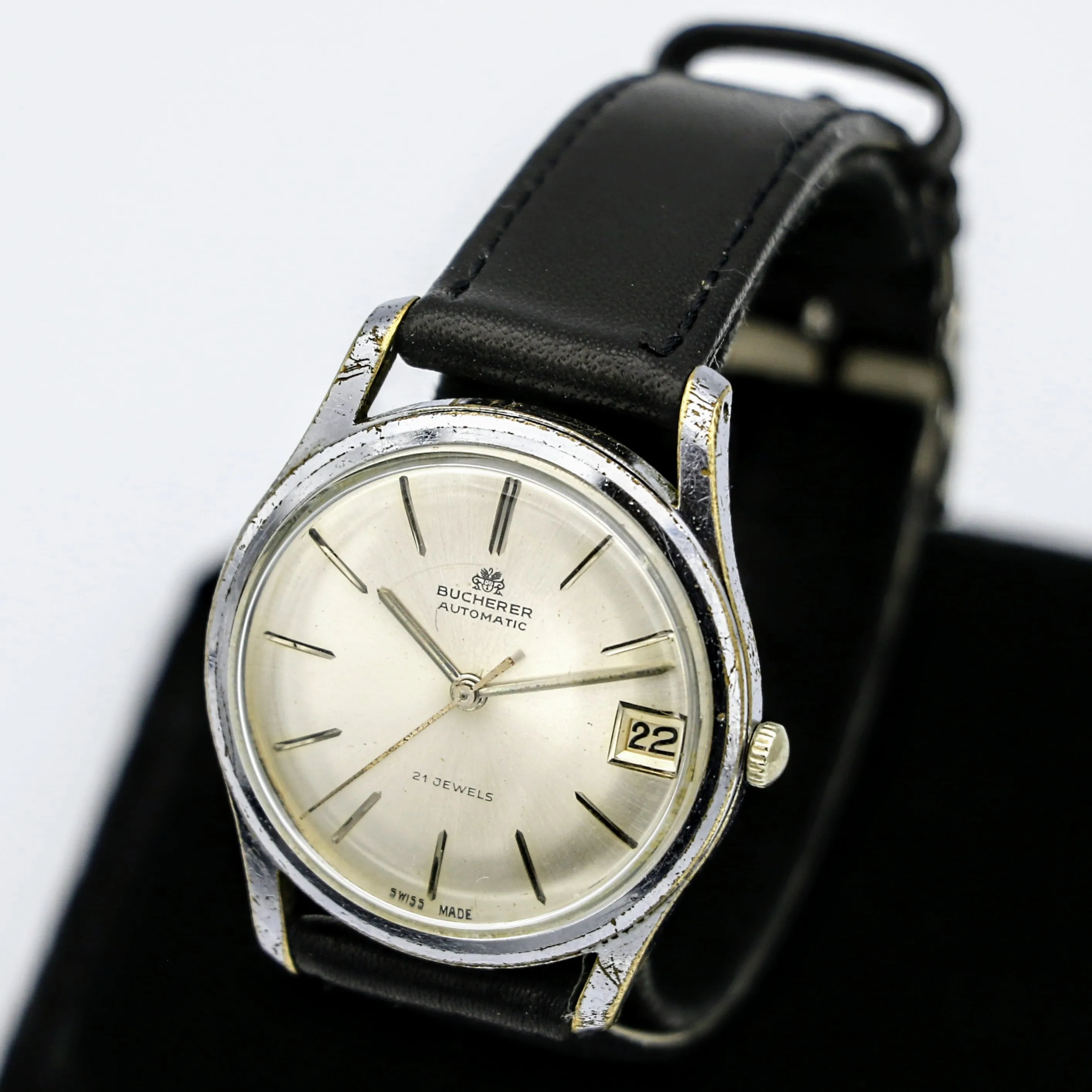 BUCHERER Automatic Watch 21 Jewels 4 ADJs Swiss Wristwatch