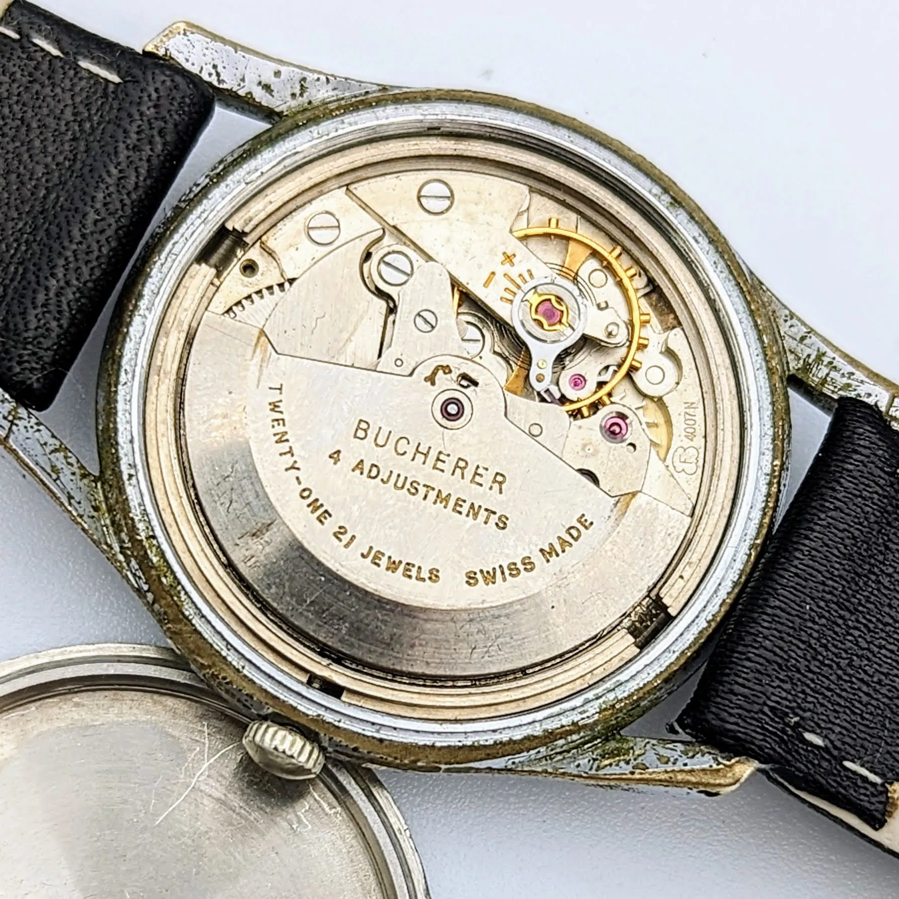 BUCHERER Automatic Watch 21 Jewels 4 ADJs Swiss Wristwatch