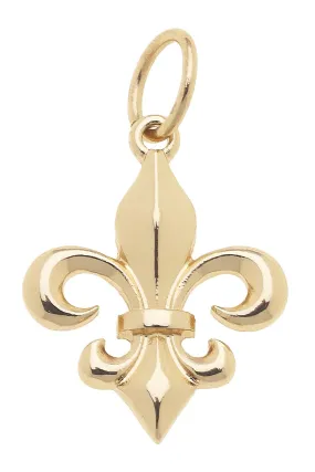 CANVAS STYLE CHARM BAR - Fleur De Lis Charm in Shiny Gold