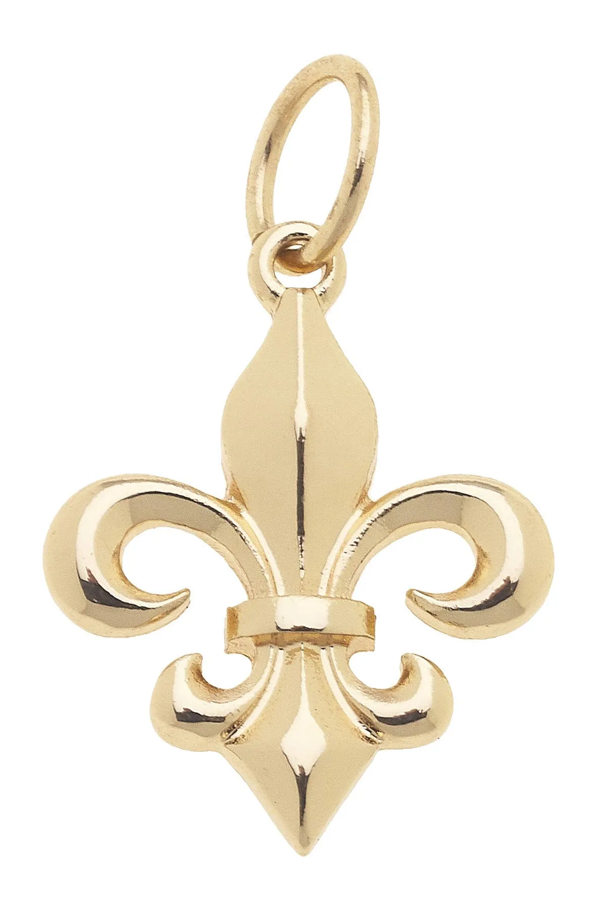 CANVAS STYLE CHARM BAR - Fleur De Lis Charm in Shiny Gold