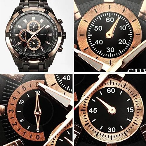 Curren Analogue Black Dial Men's Watch- CUR012