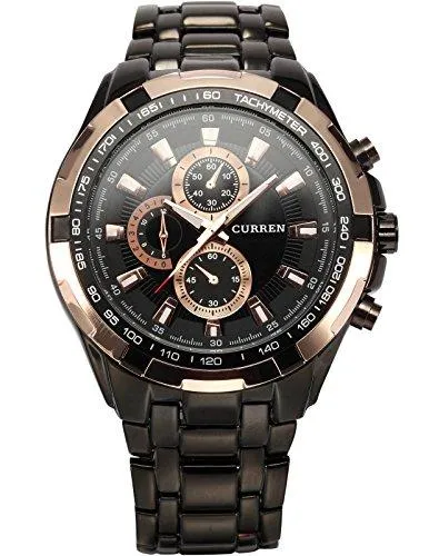 Curren Analogue Black Dial Men's Watch- CUR012