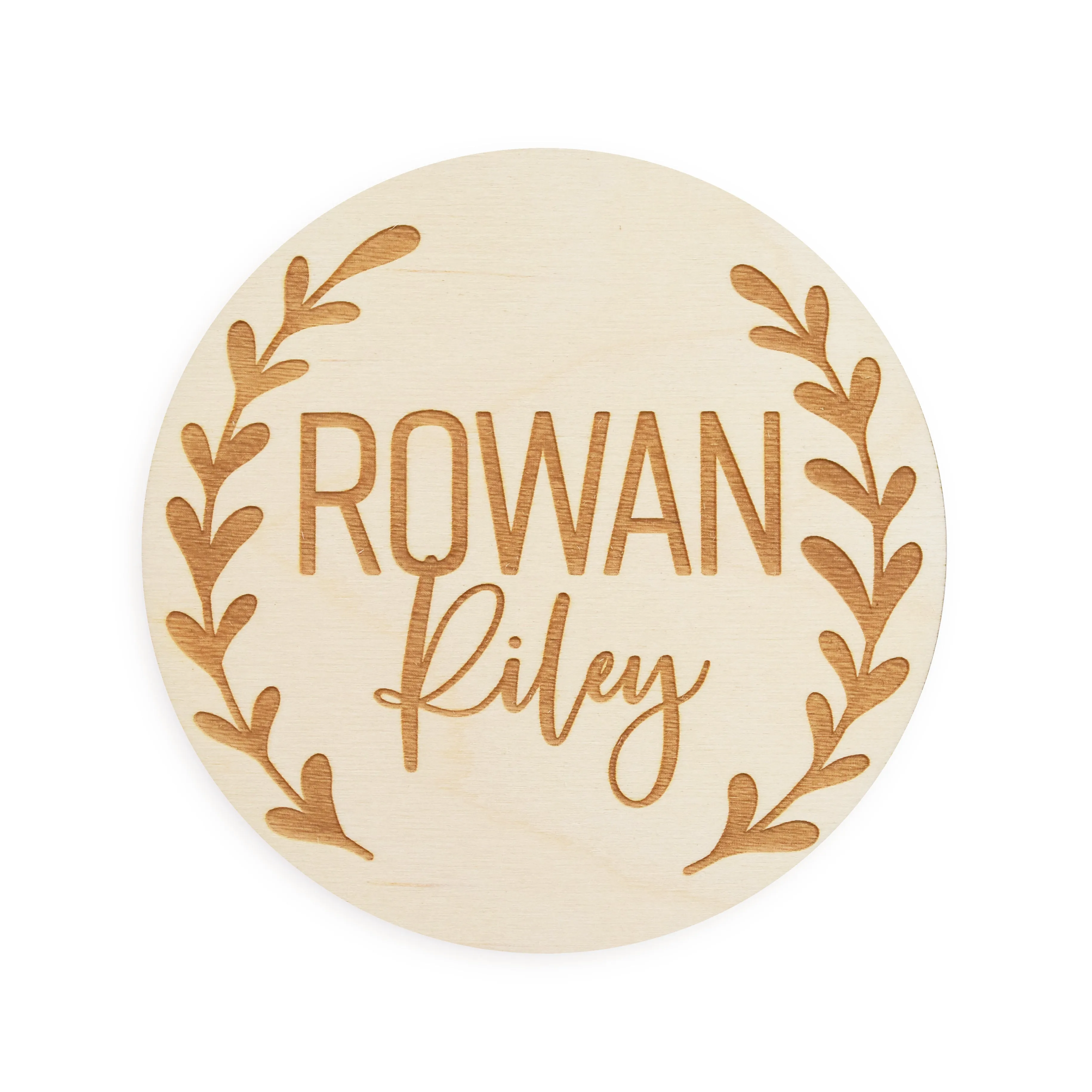 Custom Name Sign: Graceful Greenery