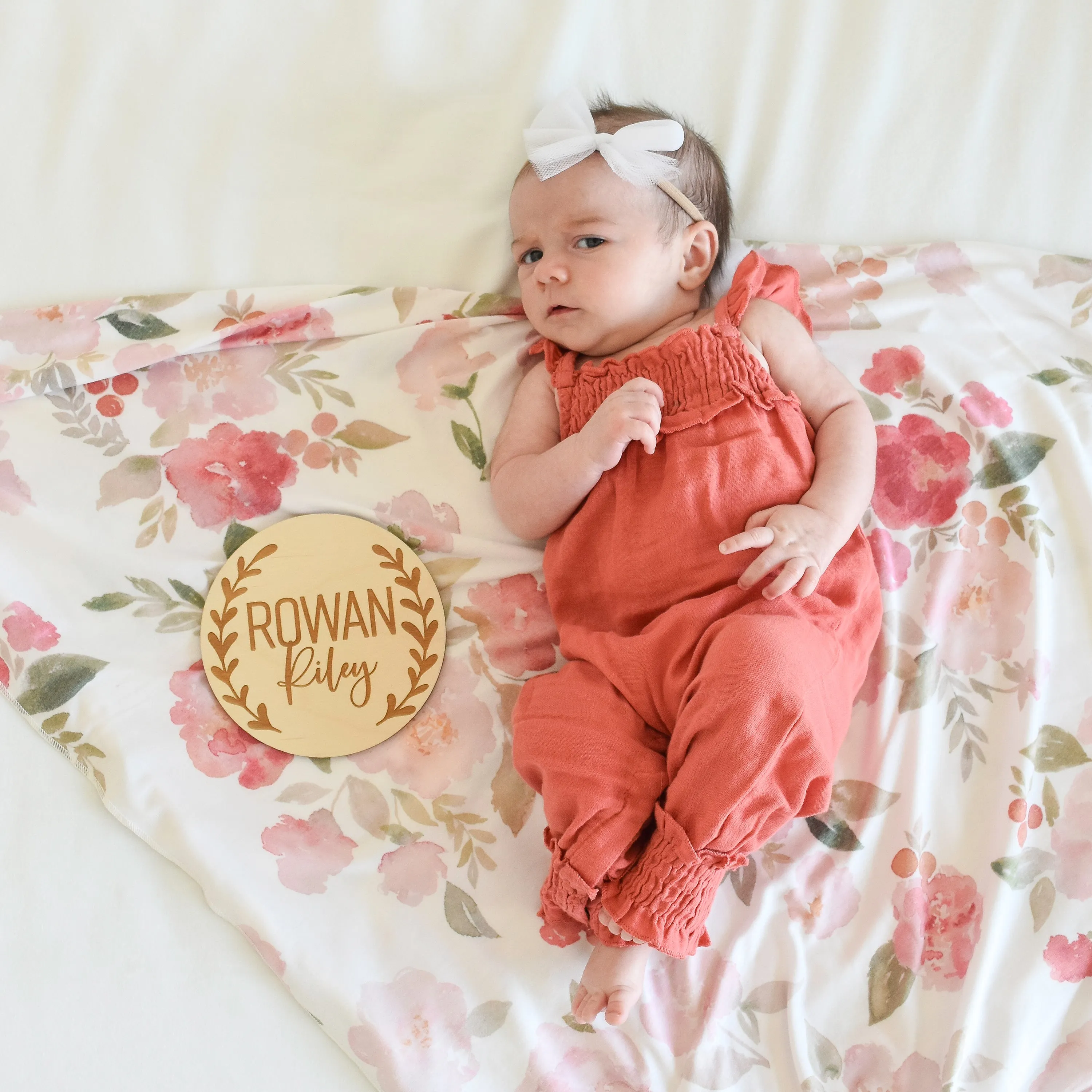 Custom Name Sign: Graceful Greenery