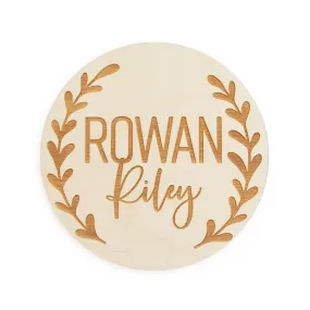Custom Name Sign: Graceful Greenery