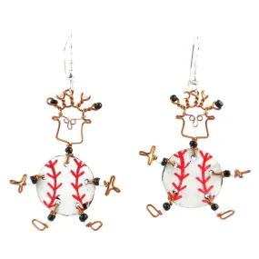 Dancing Girl Baseball Fanatic Earrings Creative Alternatives