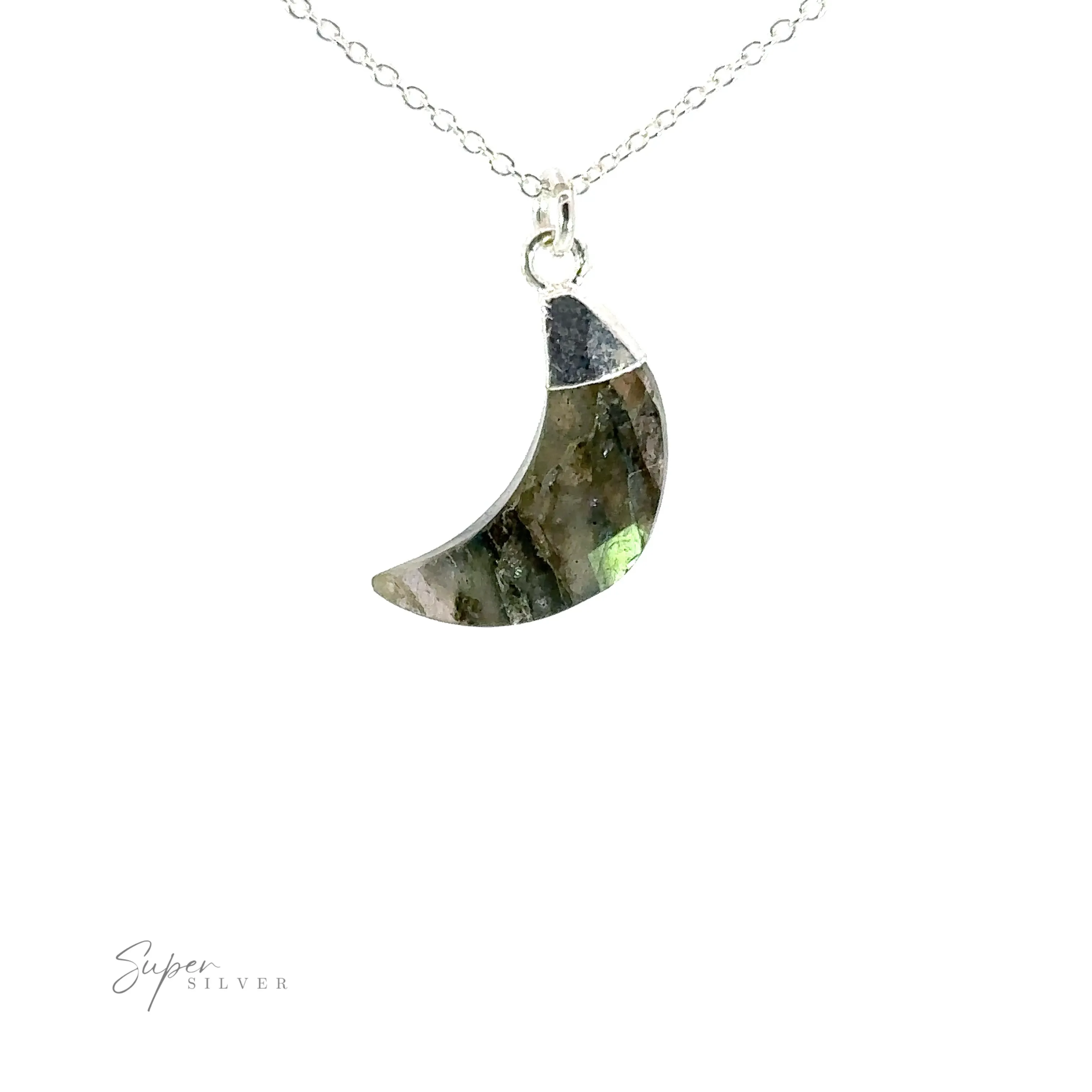 Delicate Stone Moon Necklaces