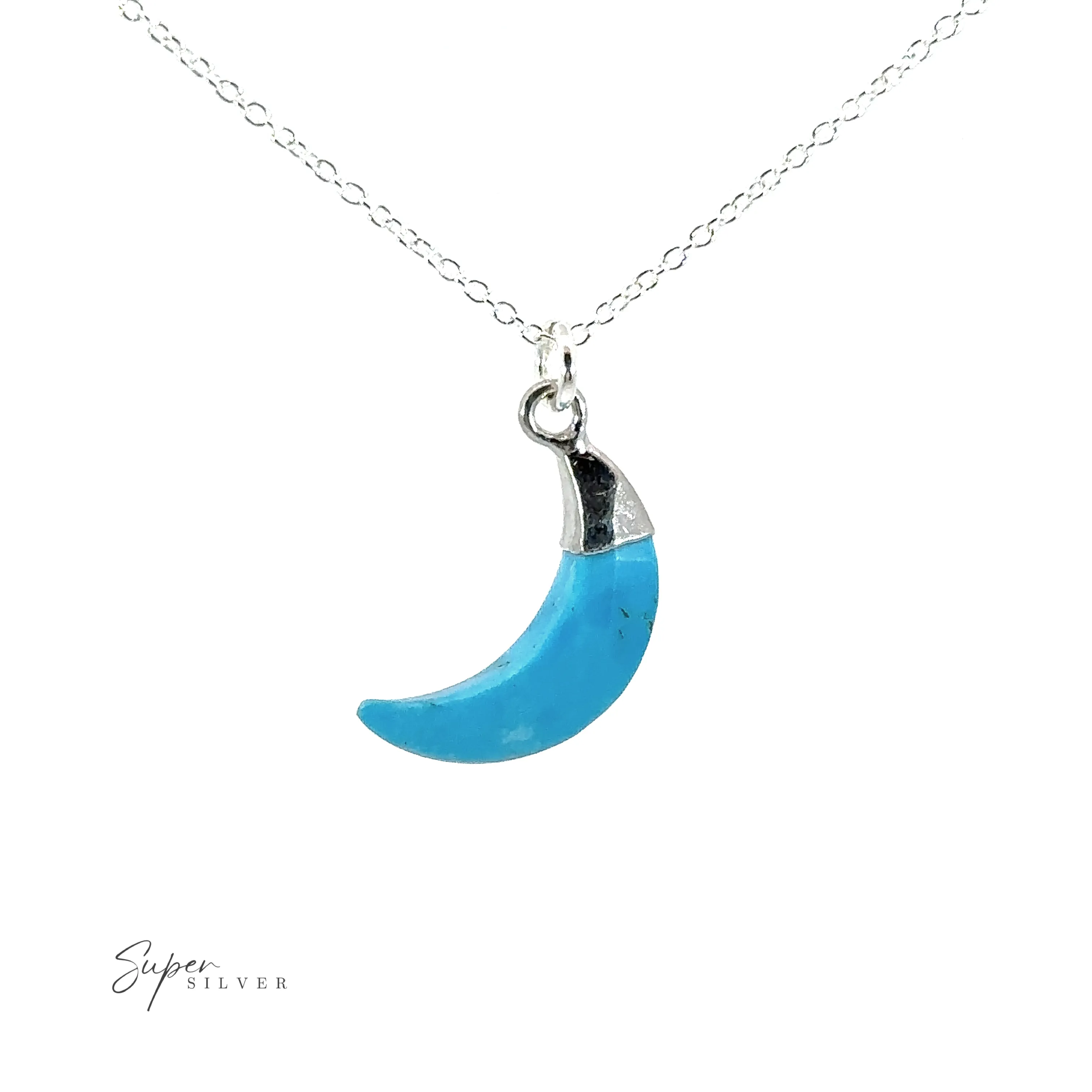 Delicate Stone Moon Necklaces