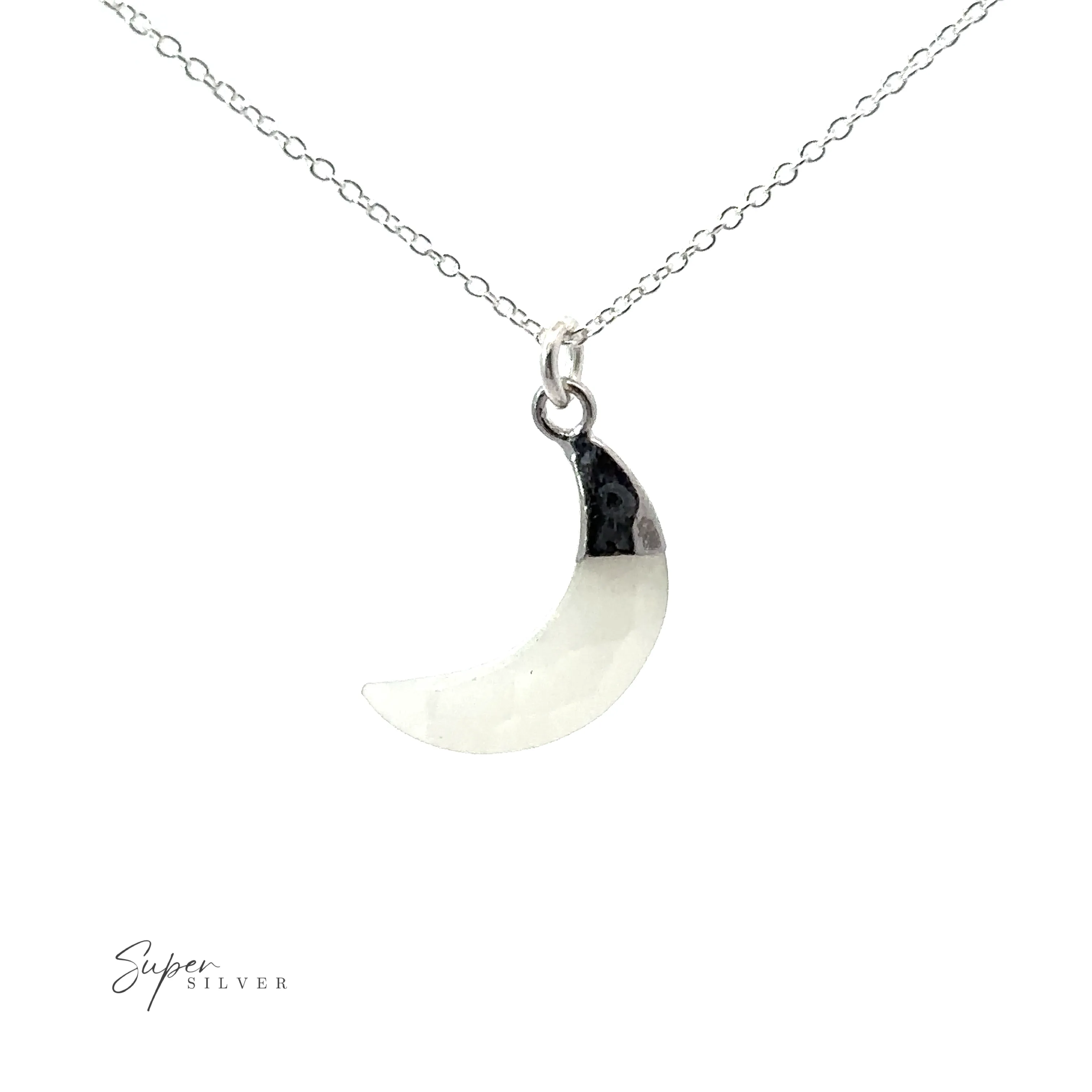 Delicate Stone Moon Necklaces