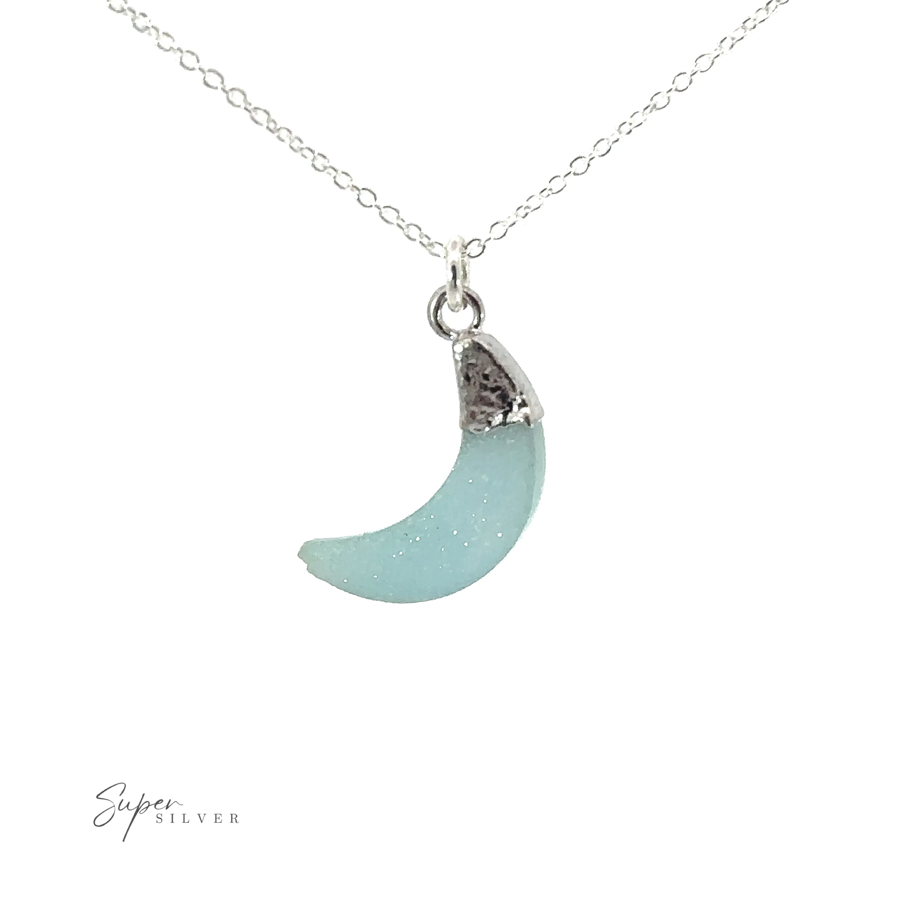 Delicate Stone Moon Necklaces