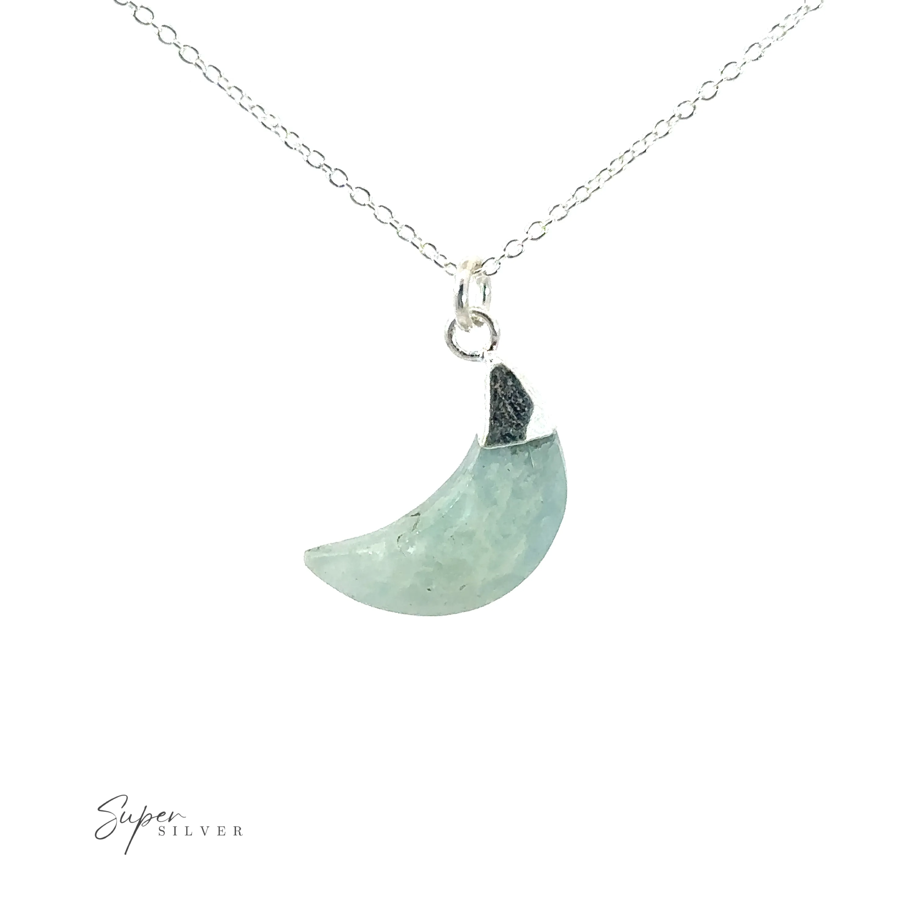 Delicate Stone Moon Necklaces