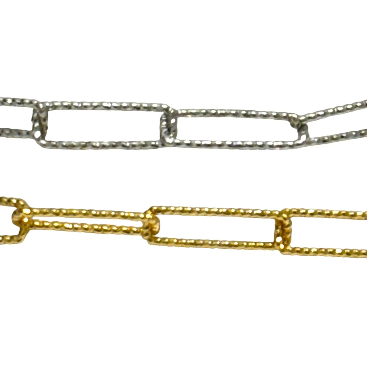 Delle Textured Paperclip Bracelet