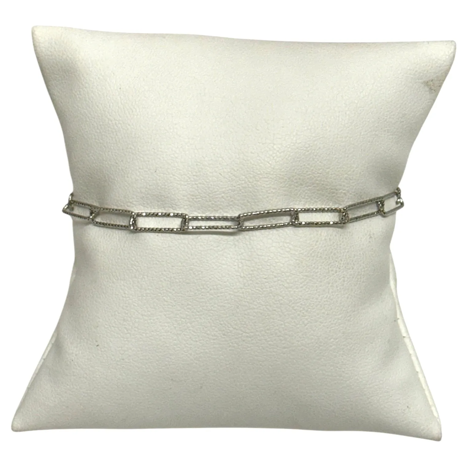 Delle Textured Paperclip Bracelet