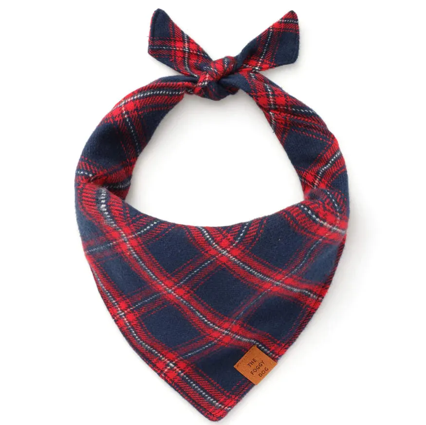 Dog and Cat Bandana: Kingston Plaid Flannel