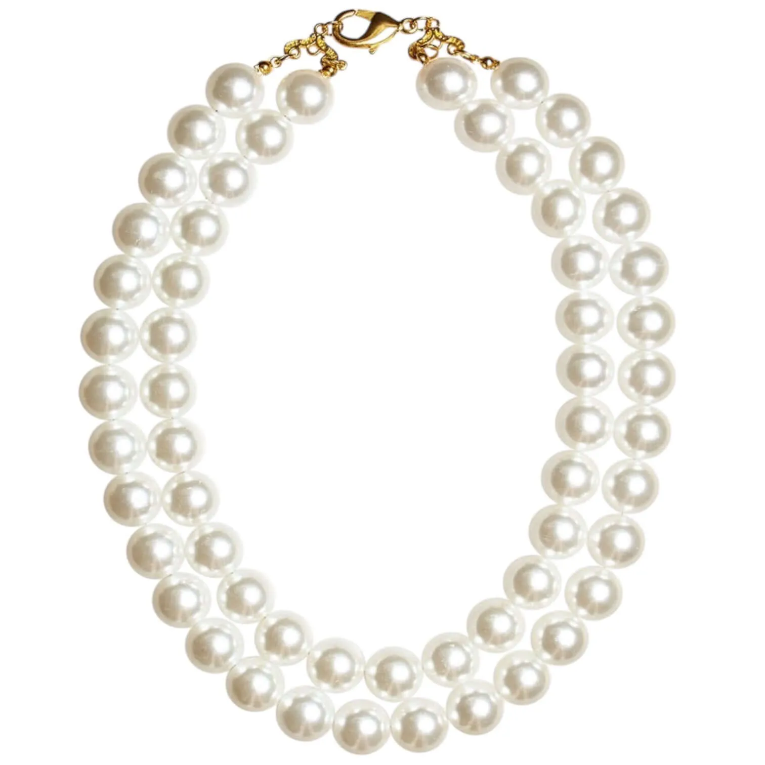 Double Birdie Pearl Necklace