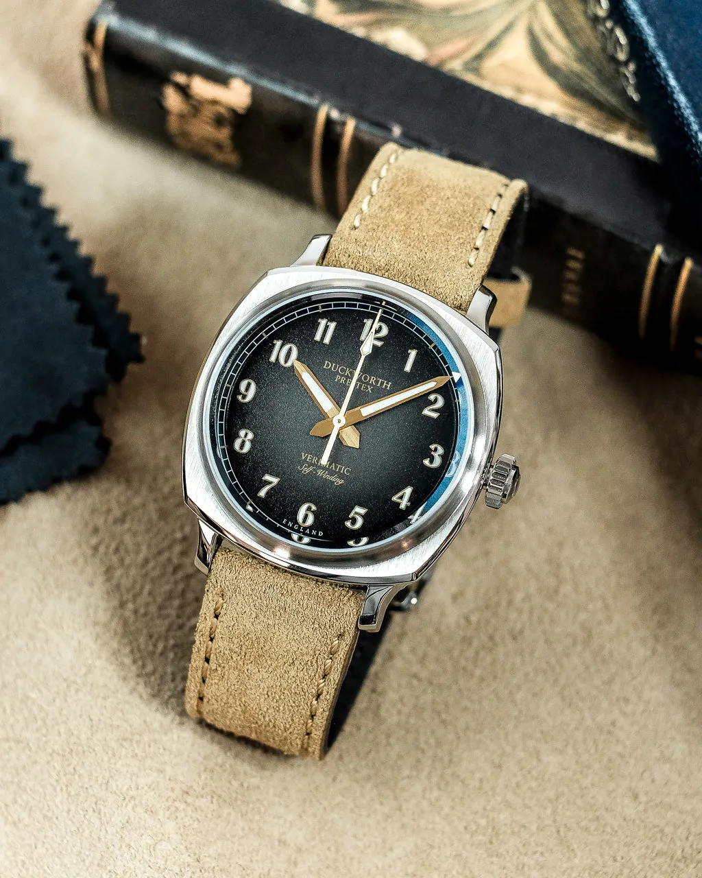 Duckworth Prestex Verimatic Black Fume Beige Suede