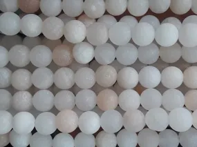 Dull White Semi Precious Quartz Stones