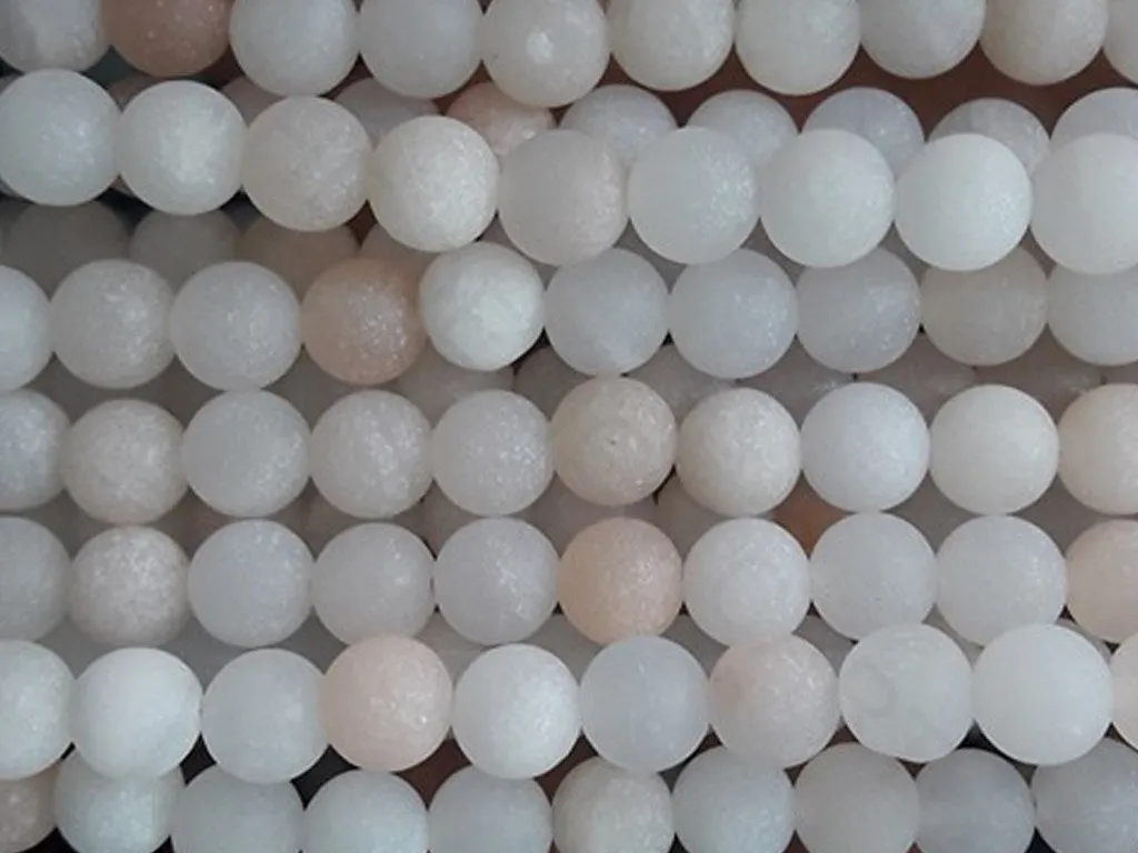 Dull White Semi Precious Quartz Stones