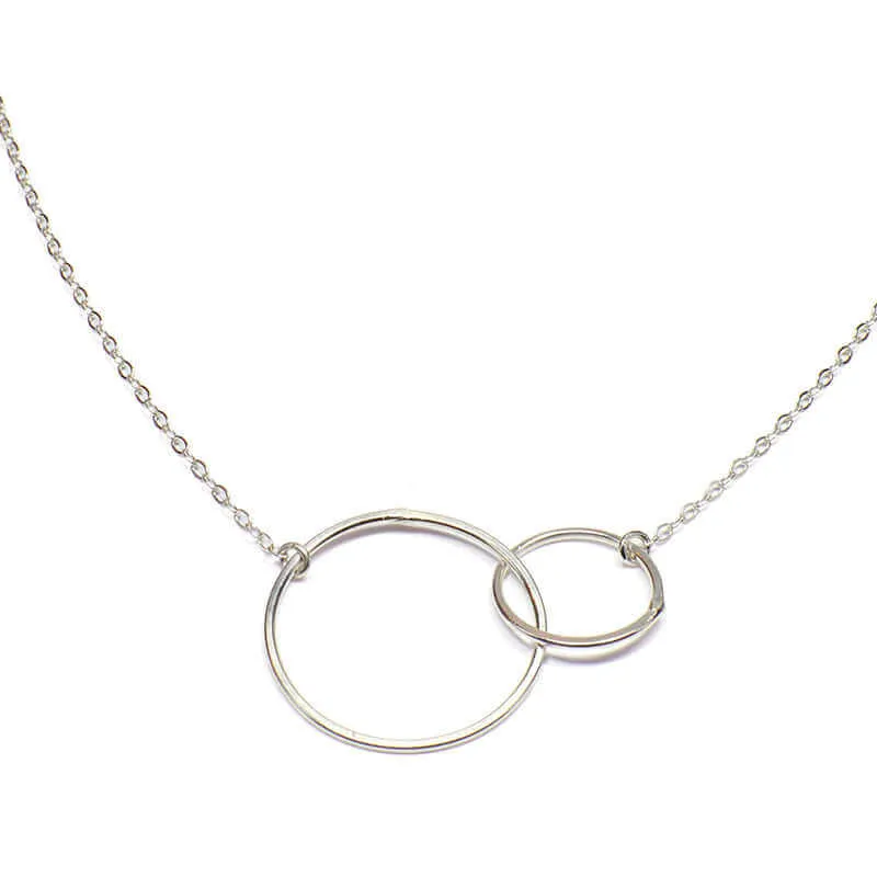 DUO CIRCLE PENDANT NECKLACE