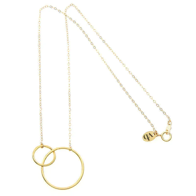 DUO CIRCLE PENDANT NECKLACE