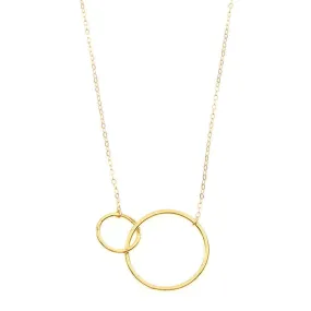 DUO CIRCLE PENDANT NECKLACE