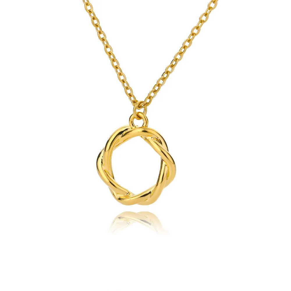 Elegant Hollow Round Pendant Necklaces For Women
