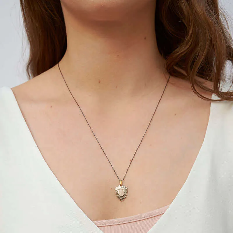 ELISE SHIELD PENDANT NECKLACE