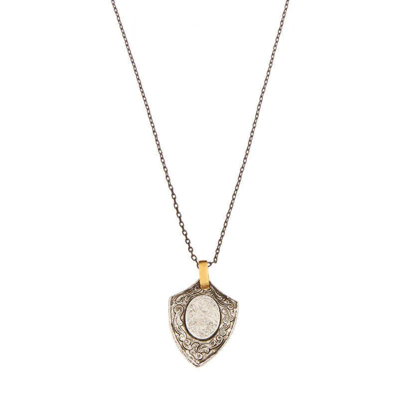 ELISE SHIELD PENDANT NECKLACE