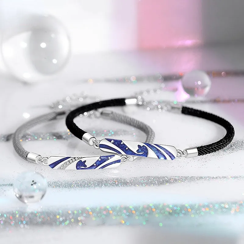 Engravable Unicorn Bracelets Set for Couples