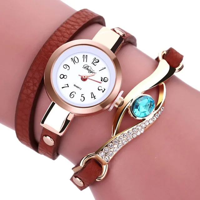 Fashion Bracelet Womens Watch Retro Leather Wrap Around Wrist Watches Ladies Diamond Clock Casual Watch Relogio Feminino #Ju