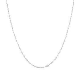 Fine Singapore Chain Necklace Silver