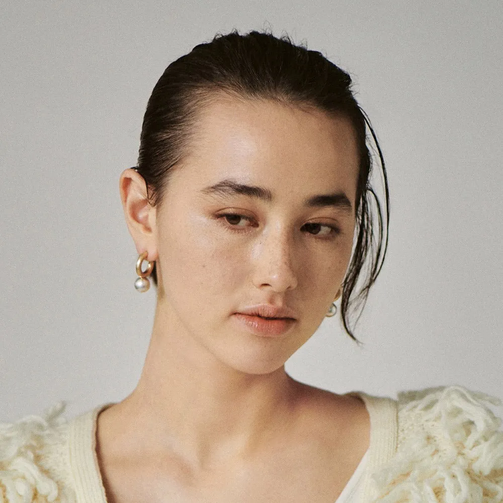 Full Moon Puffy Hoop Earrings
