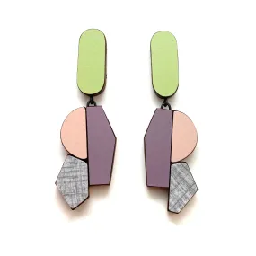 Geometric Earrings - Vintage Multicolor