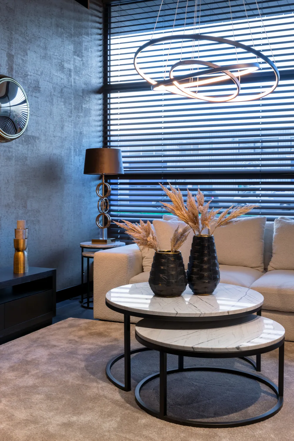 Gold Aluminum Modern Hanging Lamp | OROA Amira