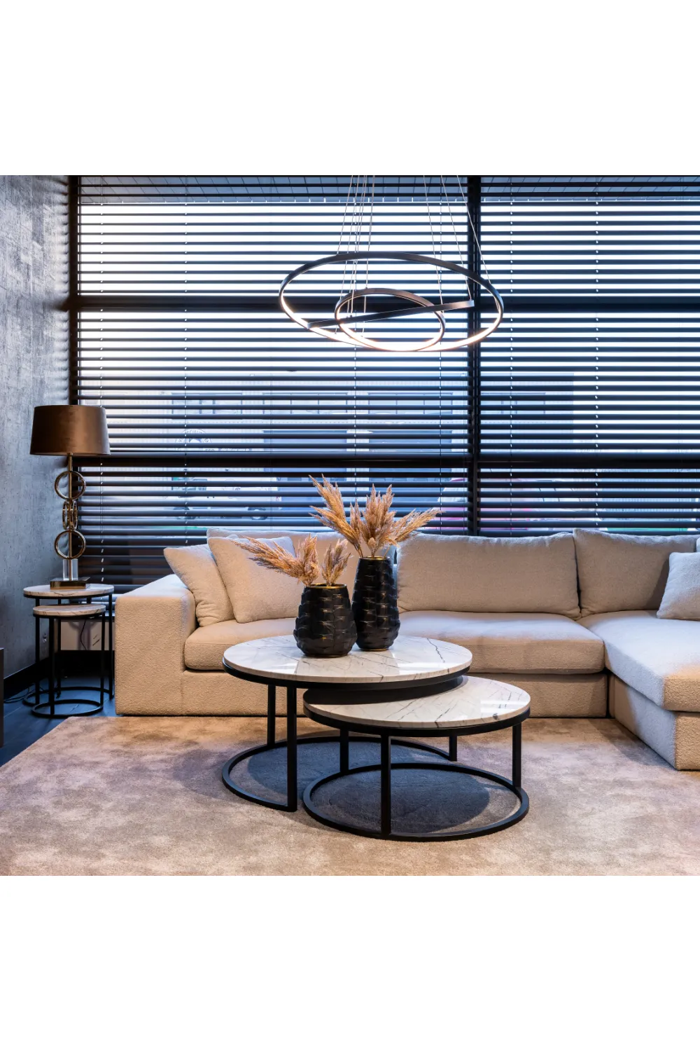 Gold Aluminum Modern Hanging Lamp | OROA Amira